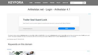 
                            6. Artikelstar.net - Login - Artikelstar 4.1 - keyfora.com