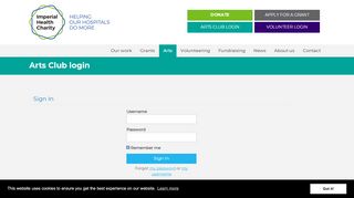 
                            5. Arts Club login - Imperial Health Charity