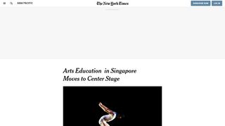 
                            9. Arts Education in Singapore Moves to Center Stage - The New ...