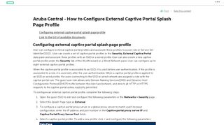 
                            7. Aruba Central - How to Configure External Captive Portal Splash Page ...