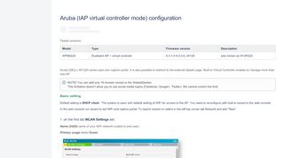 
                            7. Aruba (IAP virtual controller mode) configuration - SOCIFI ...