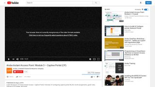 
                            4. Aruba Instant Access Point: Module 3 – Captive Portal (CP) - YouTube