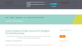 
                            9. Aruba Introduces Simple, Secure Wi-Fi Designed for Small ...