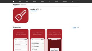 
                            5. ‎Aruba OTP on the App Store - apps.apple.com