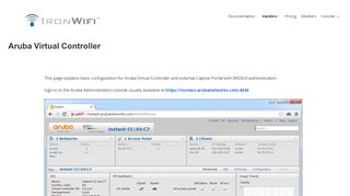 
                            8. Aruba Virtual Controller – Cloud RADIUS and Captive Portal - IronWifi