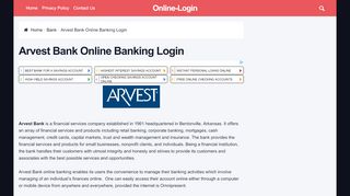 
                            8. Arvest Bank Online Banking Login | Sign In Page