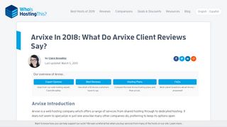 
                            4. Arvixe In 2019: What Do Arvixe Client Reviews Say ...