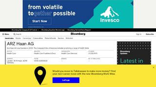 
                            5. ARZ Haan AG - Company Profile and News - bloomberg.com