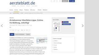 
                            9. Ärztekammer Westfalen-Lippe: Online-Fortbildung „riskolleg“