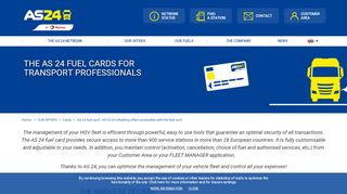 
                            4. AS 24 fuel card - All AS 24 refuelling offers accessible with the ...