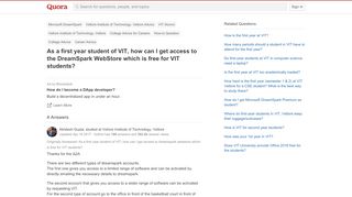 
                            5. As a first year student of VIT, how can I get access to ...