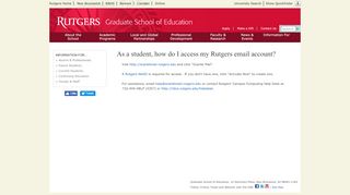
                            6. As a student, how do I access my Rutgers email …