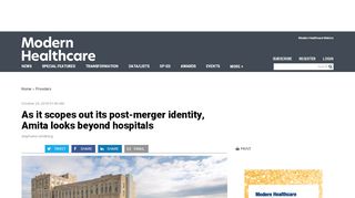 
                            7. As it scopes out its post-merger identity, Amita looks beyond hospitals