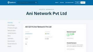 
                            2. AS132116 Ani Network Pvt Ltd - IPinfo IP Address ...