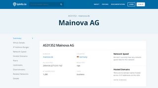 
                            7. AS31352 Mainova AG - IPinfo IP Address Geolocation API