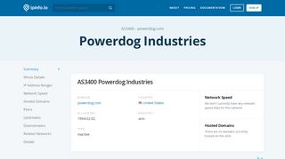 
                            8. AS3400 Powerdog Industries - ipinfo.io - User agent data - useragent.io