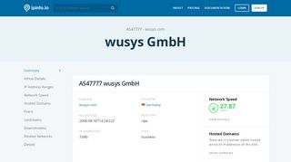 
                            7. AS47777 wusys GmbH - IPinfo IP Address Geolocation API