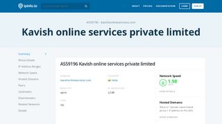 
                            9. AS59196 Kavish online services private limited - IPinfo IP Address ...