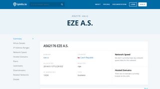 
                            5. AS62176 EZE A.S. - IPinfo IP Address Geolocation API