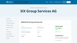 
                            8. AS9042 SIX Group Services AG - IPinfo IP Address ...