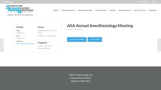 
                            9. ASA Annual Anesthesiology Meeting – Samba