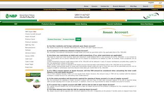 
                            4. Asaan Account - NBP - National Bank of Pakistan