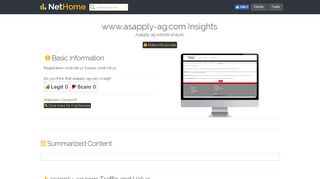 
                            5. Asapply-ag Information. Get Insights on Asapply-ag.com ...