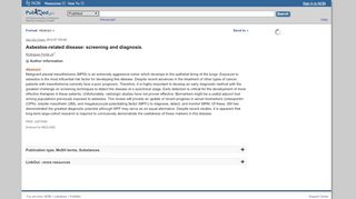 
                            8. Asbestos-related disease: screening and diagnosis. - NCBI