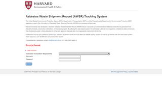 
                            4. Asbestos Waste Shipment Record (AWSR) Tracking System