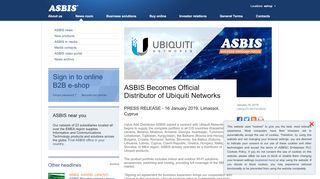 
                            7. ASBIS Becomes Official Distributor of Ubiquiti Networks