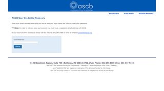 
                            6. ASCB User Credential Recovery - The American Society for Cell Biology