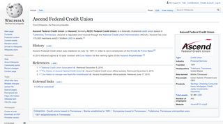 
                            9. Ascend Federal Credit Union - Wikipedia