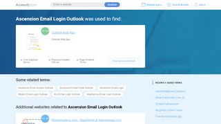 
                            5. Ascension Email Login Outlook at top.accessify.com