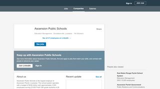 
                            8. Ascension Public Schools | LinkedIn