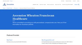 
                            1. Ascension Wheaton Franciscan Healthcare | Ascension