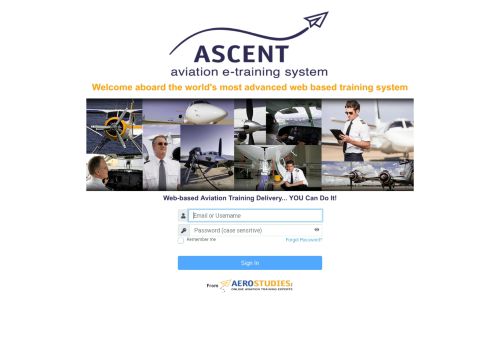 
                            8. ASCENT 2.0 Sign-In - AEROSTUDIES