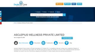 
                            7. ASCLEPIUS WELLNESS PRIVATE LIMITED - Zauba Corp