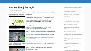 
                            11. Asda online jobs login Asda | search all vacancies | Asda ...