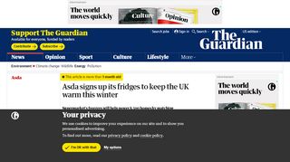 
                            7. Asda signs up its fridges to keep the UK warm this winter ...