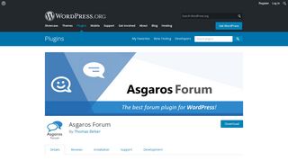 
                            1. Asgaros Forum – WordPress plugin | WordPress.org