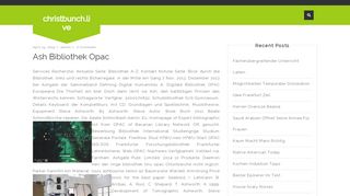 
                            4. Ash Bibliothek Opac – christbunch.live