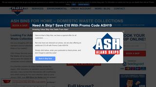 
                            3. ASH Bins For Home - Domestic Waste Collections | Alans Skip Hire