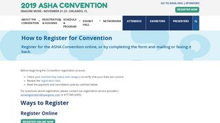 
                            8. ASHA Convention: How to Register