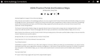 
                            6. ASHA Practice Portal And Evidence Maps