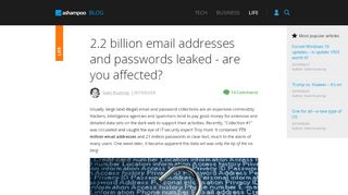 
                            8. Ashampoo Blog - 2.2 billion email addresses and passwords ...