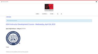 
                            9. ASHI Instructor Development Course - Wednesday, April 24, 2019 ...