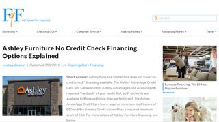 
                            3. Ashley Furniture No Credit Check Financing Options Explained