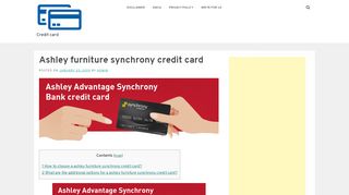 
                            7. Ashley furniture synchrony credit card - Credit card