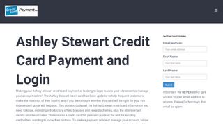 
                            7. Ashley Stewart Credit Card Payment - Login - Address ...