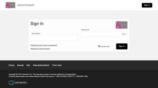 
                            2. Ashley Stewart Credit Card - Sign In - Comenity